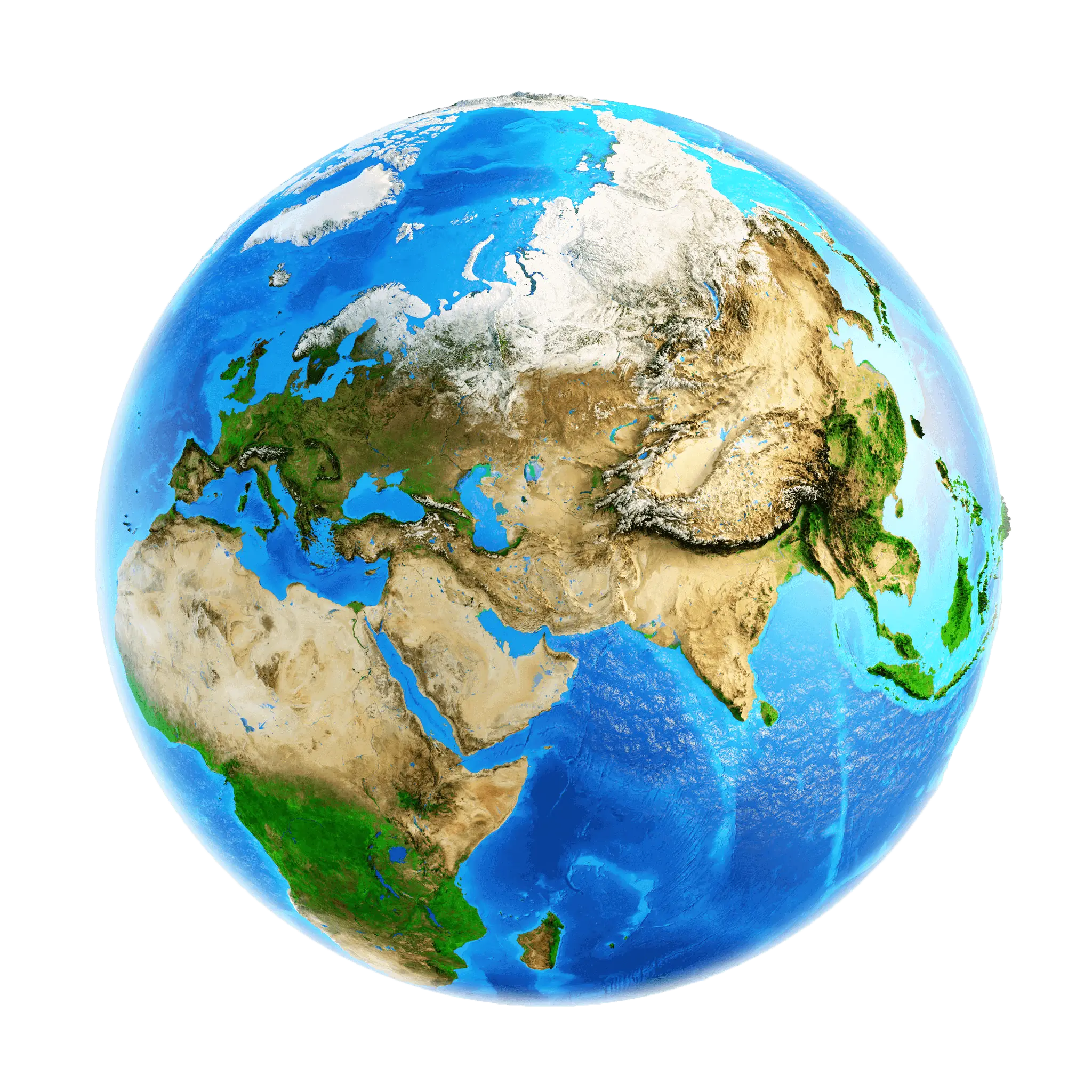 A picture of the earth with no image on it.