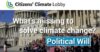 A political lobby has been placed on the front page of the citizens ' climate lobby.
