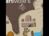A cartoon of a cave with a bear in it