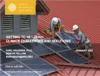 A poster with three men working on solar panels.